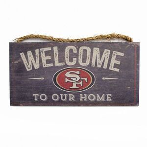 NFL Welcome To Our Home San Francisco 49ers Wood Sign 12" x 6"
